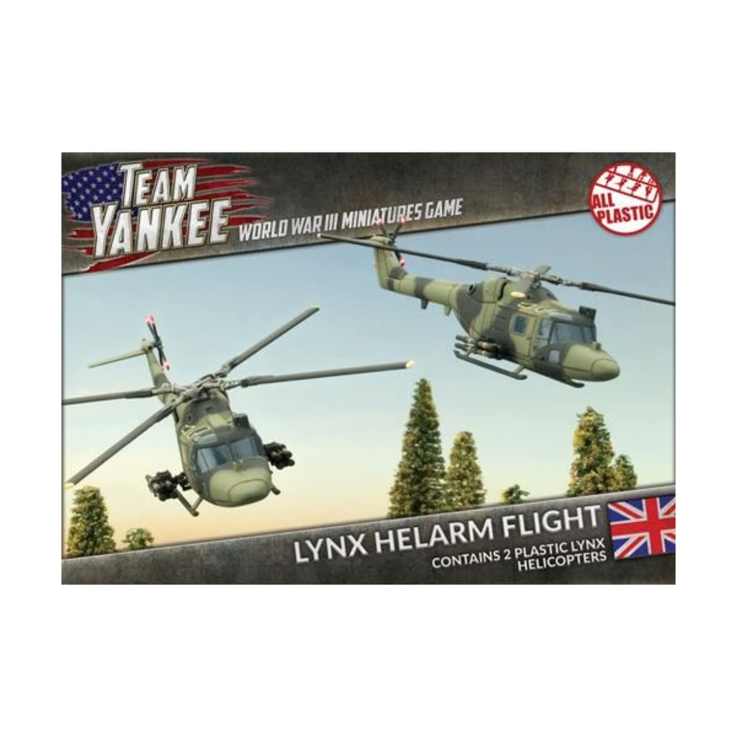 Battlefront Team Yankee British Lynx Helarm Flight (2 Figures, Tbbx05)