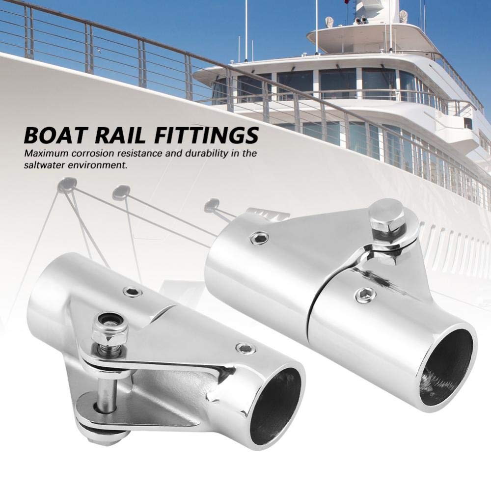 KIMISS Edelstahl Klappschwenkverbinder Bootsschiene Rohrfittings für Marine Yacht(25mm外径)