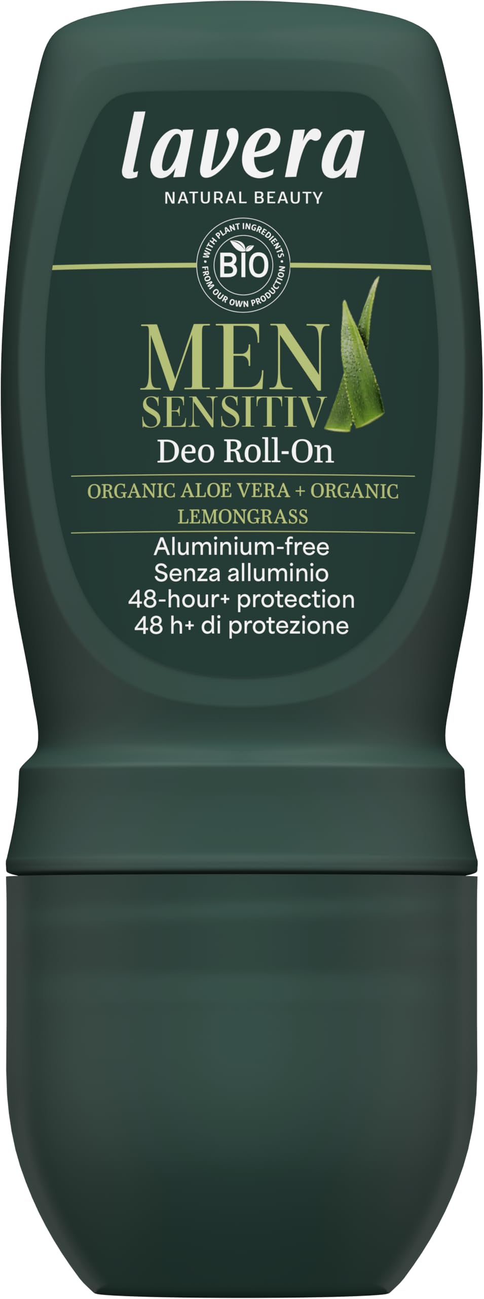 lavera Men sensitiv Deo Roll-On - 48 h protection - without aluminium - reliable during sports - vegan - natural cosmetics - 50 ml