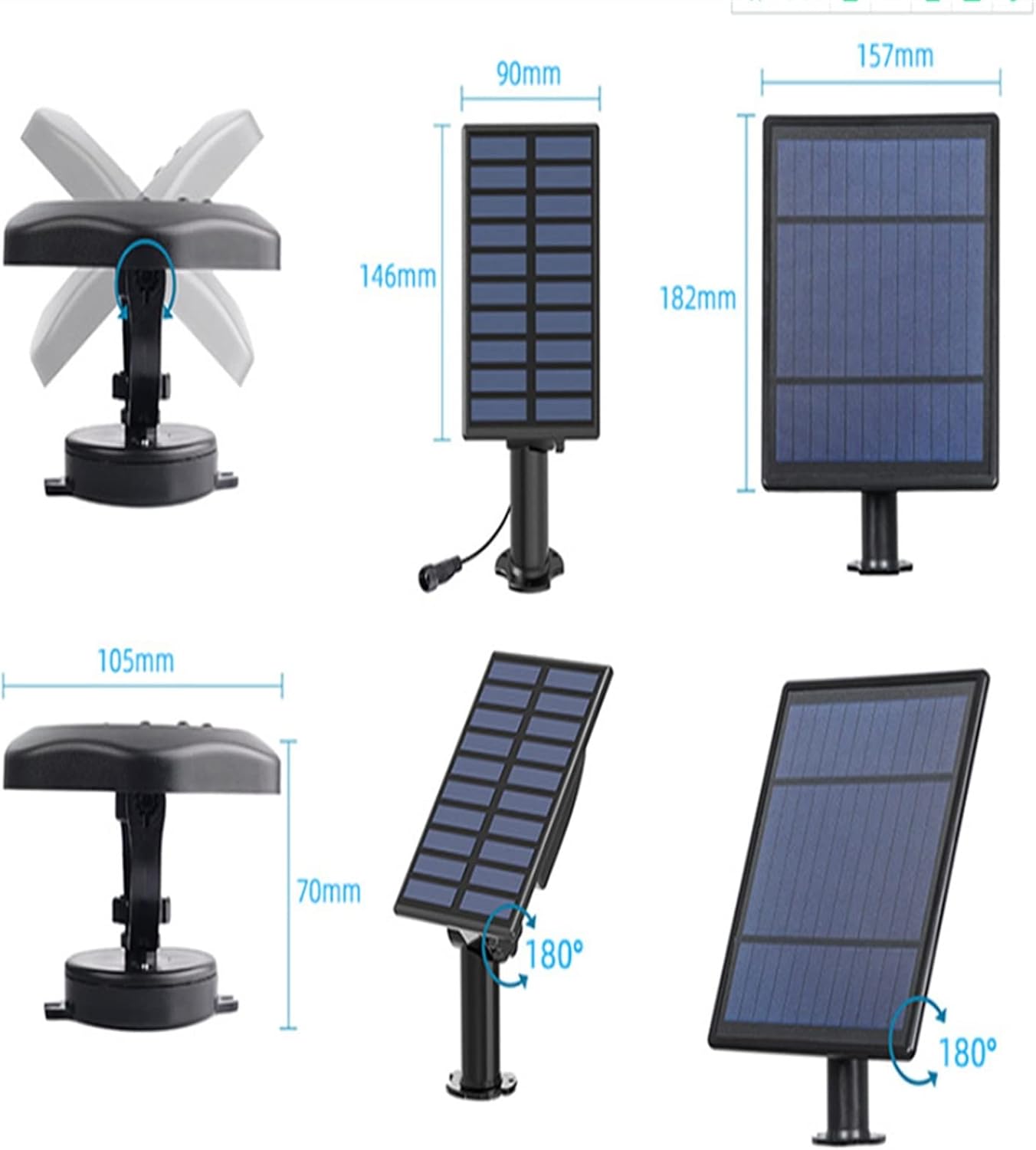 Solar Pool Lights IP68 Waterproof Underwater Light Pond RGB Round Submersible Aquarium Lamp for Garden Swimming Tank Fountain(5M Extension Cable)