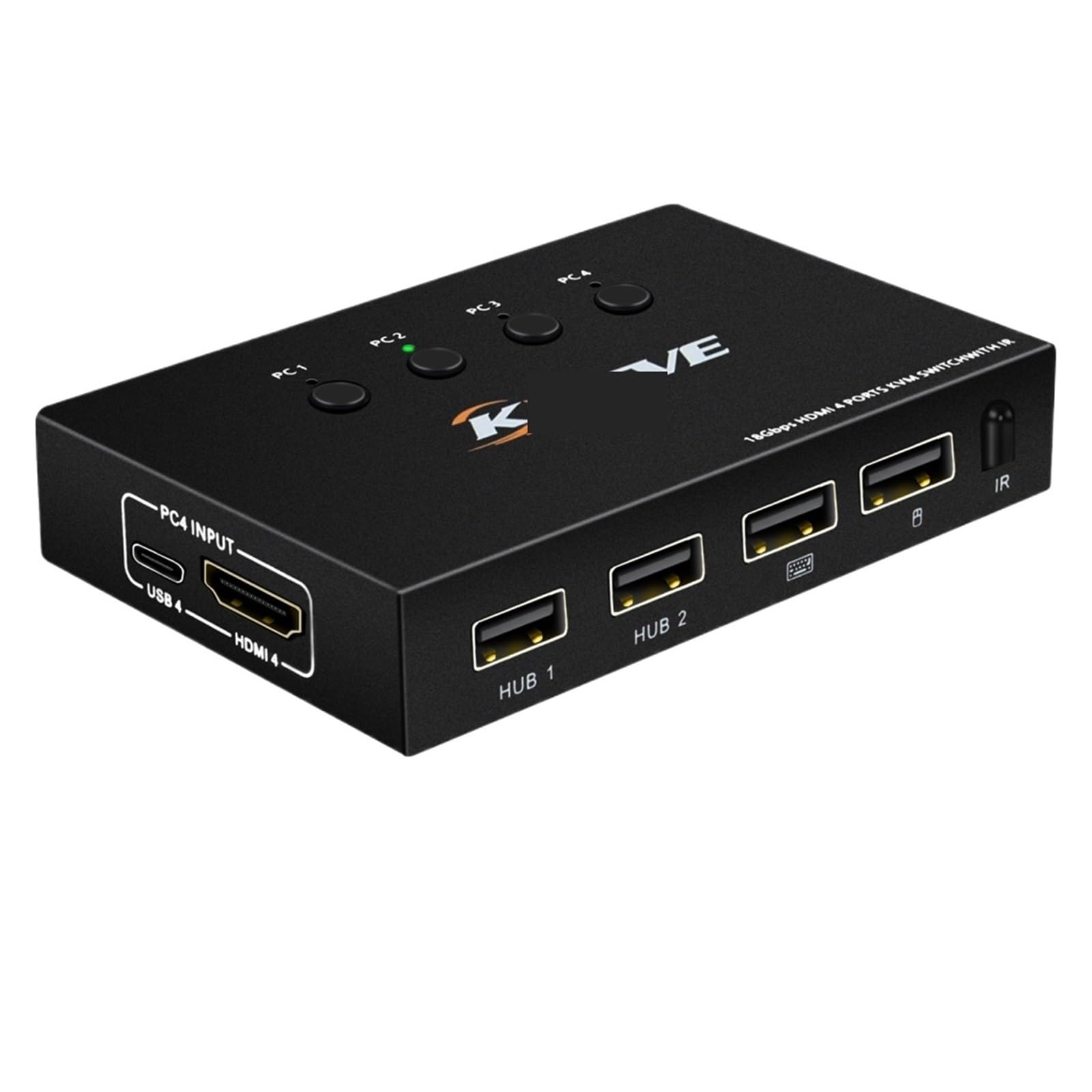 4K@60Hz Switch 4 Port USB Switcher Selector 4 in 1 Out Switcher with Remote Control Sync Output Audio&Video-image-44