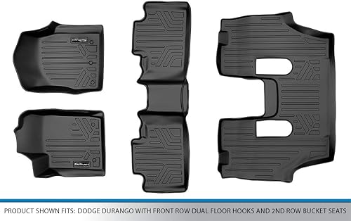 Miniatura 6 de MAXLINER - Juego de alfombrillas de 3 filas para Dodge Durango 2013-2016