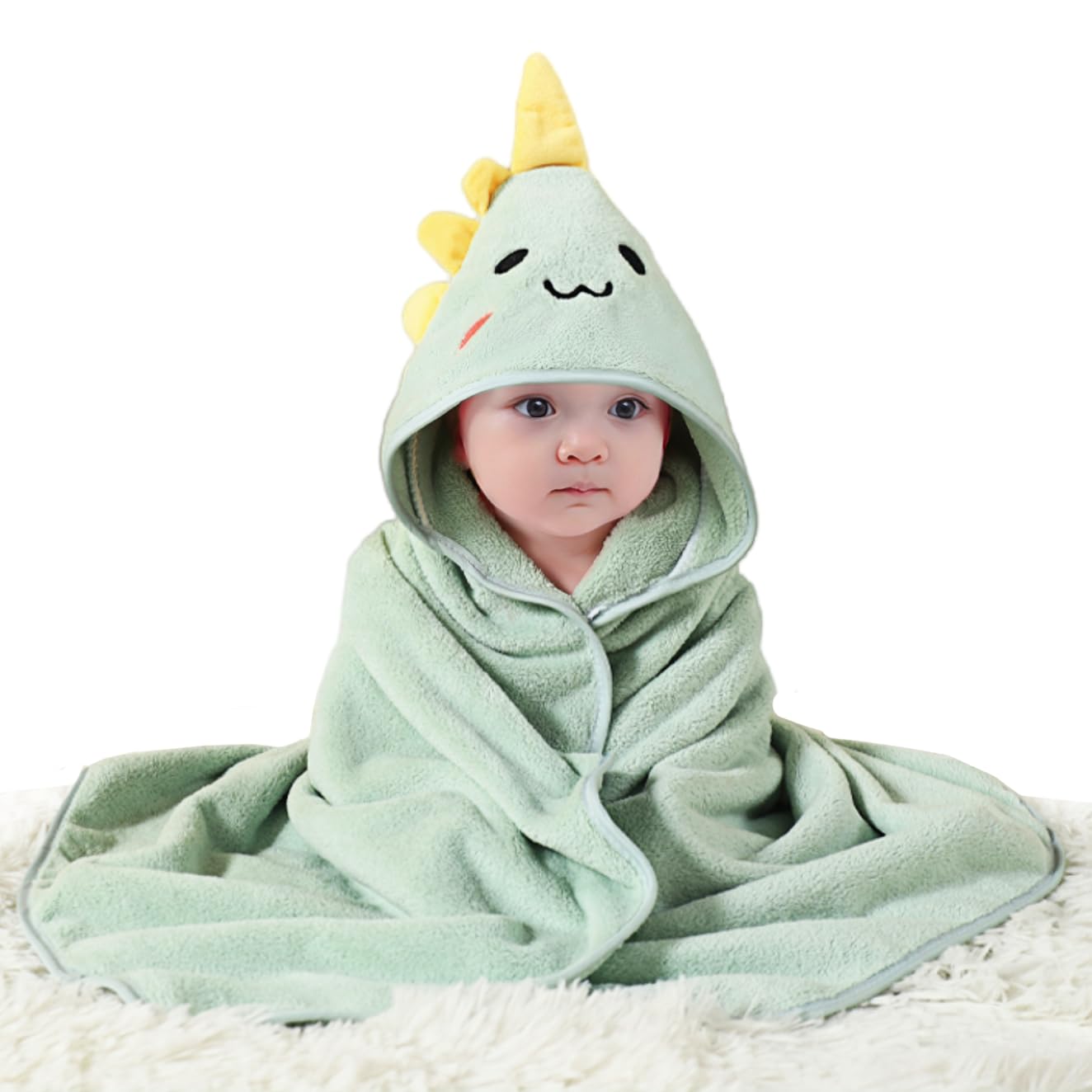 SEVDO 31 * 31 in Baby Bath Towels with Hood,Hooded Towels for Toddlers 1-3, Toddler Girl Boy Robe,Baby Towel, Infant Kids Towels for Newborn Babies,