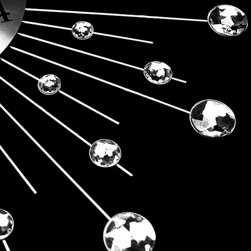 Miniatura 5 de NEOTEND Reloj de pared grande grande para decoración de sala de estar casa de campo moderno reloj de pared de cocina para dormitorio silencioso