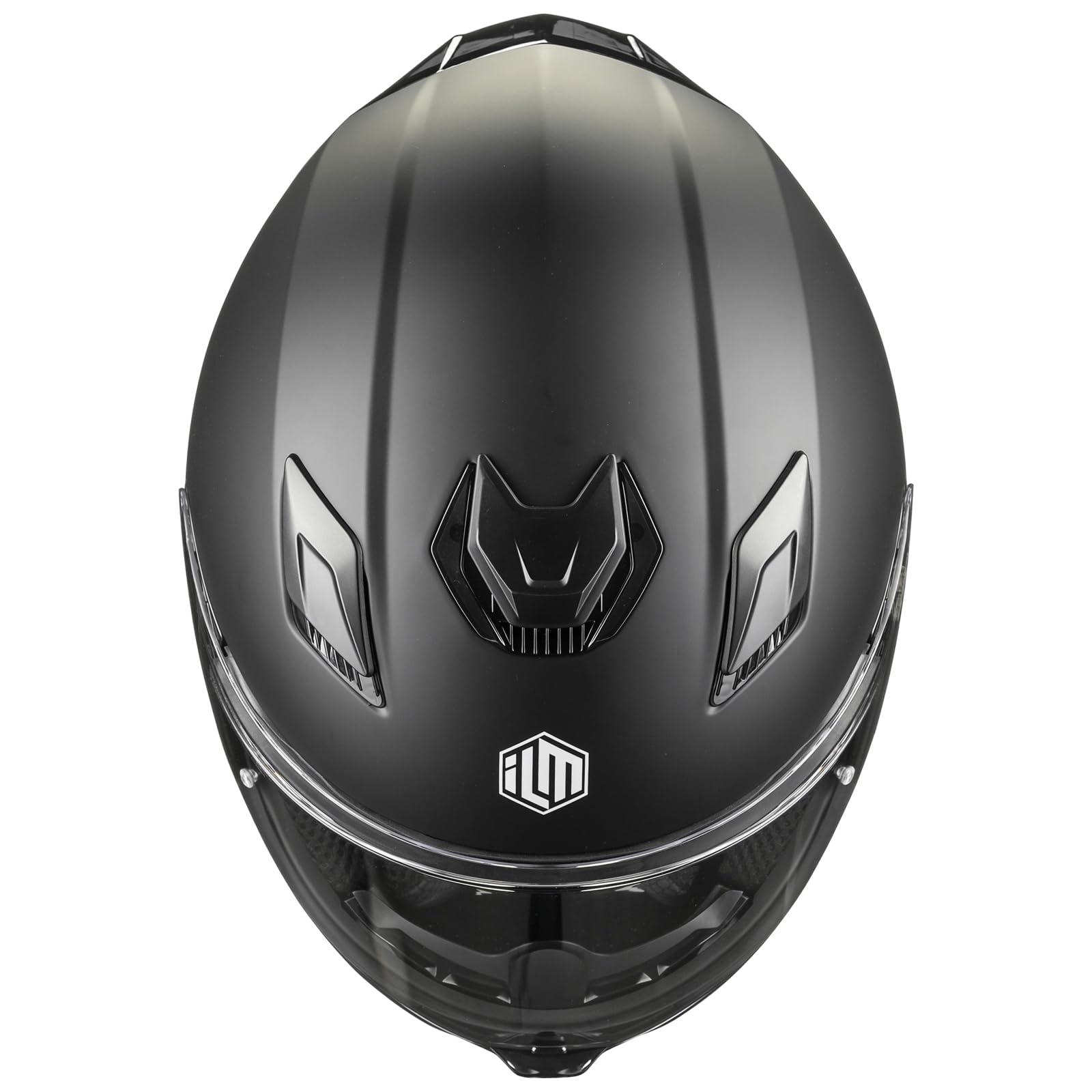 ILM Kask motocyklowy integralny kask motocyklowy dla mężczyzn, kobiet, ECE 22.06 z wizjerem, pasuje do modelu Pinlock F607, matowa czerń, rozmiar M