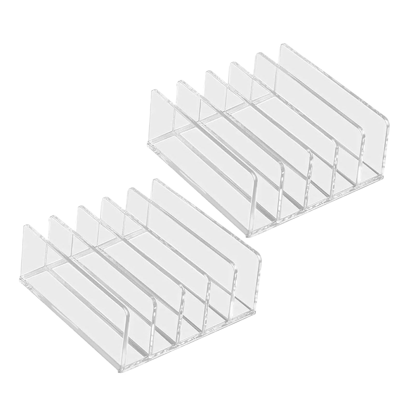 2 Piezas De Almacenamiento De Archivos De Escritorio Acrílico Suministros De Oficina Estante De Escritorio Multifuncional Clasificador Para Sobres Organizador De Archivos De Pie