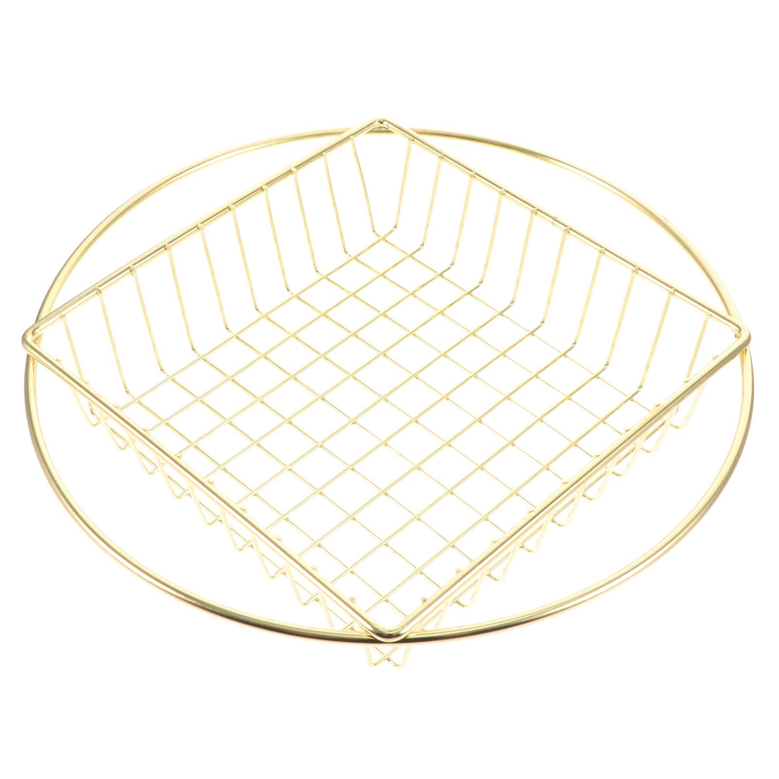 Cabilock Snack Basket French Fries Storage Stainless Steel Lightweight Compact for Kitchen Office Supermarket