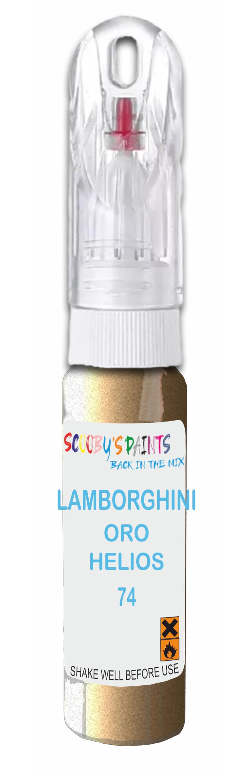 SCOOBYS PAINTS BACK IN THE MIX21ml Paint Touch Up Pen For Lamborghini Oro Helios 74 Scratch Removal Car Repair