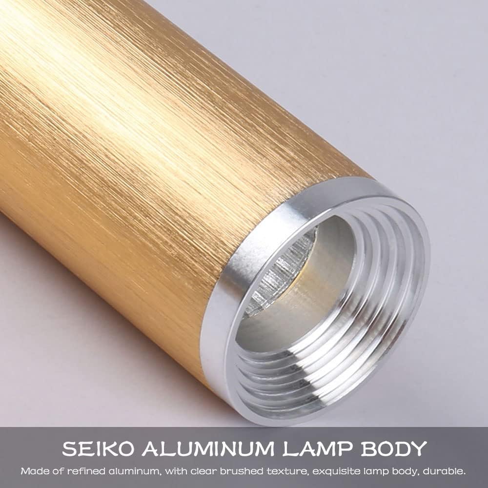 QTHWB Ciondolo lineare Industriale Moderna Lampada a Sospensione in Oro Isola Tavolo Pranzo da Letto per Lungo Il del soffitto