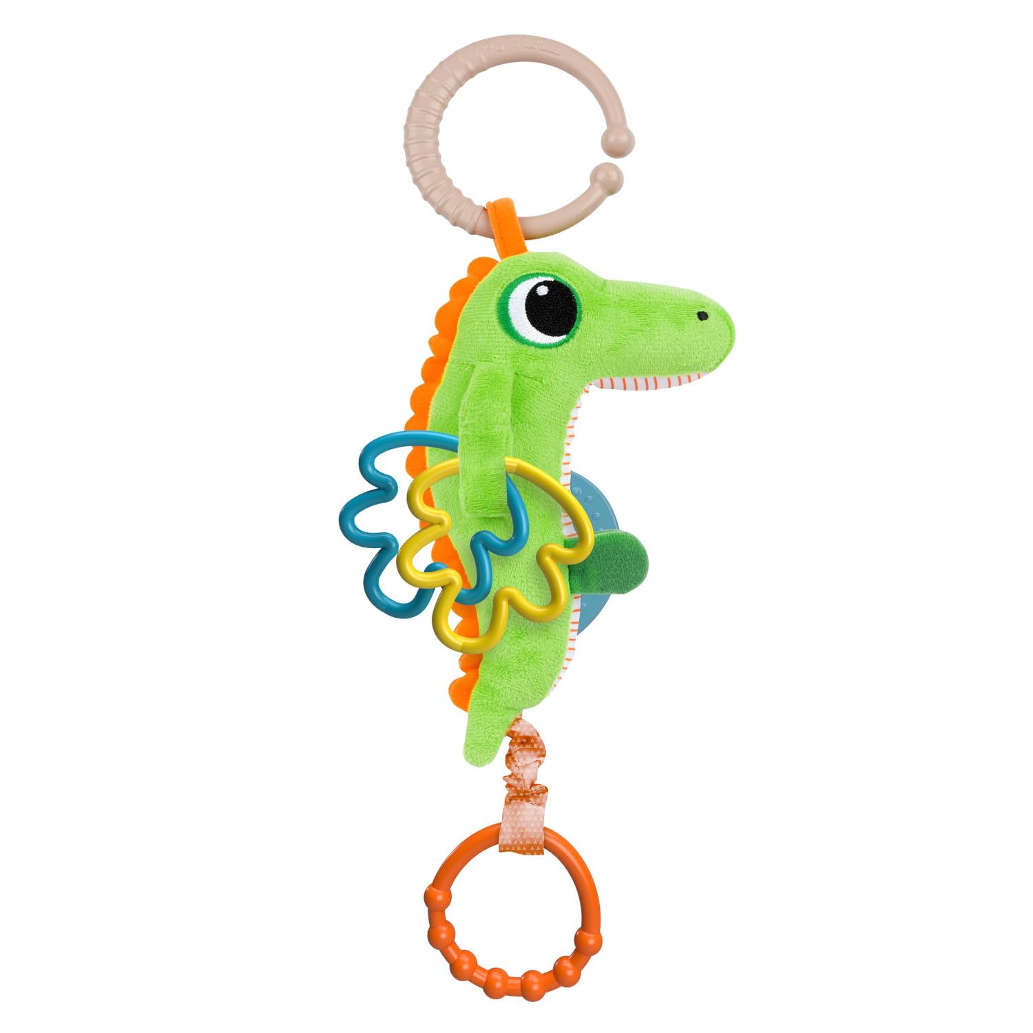 Chicco Sonajero Cocodrilo Vibrante, con Anilla Universal para Cochecitos y Sillas de Paseo, Actividades Manuales de Plástico, Efecto Vibración, Juego Sensorial, Bebés de 3 a 24 Meses