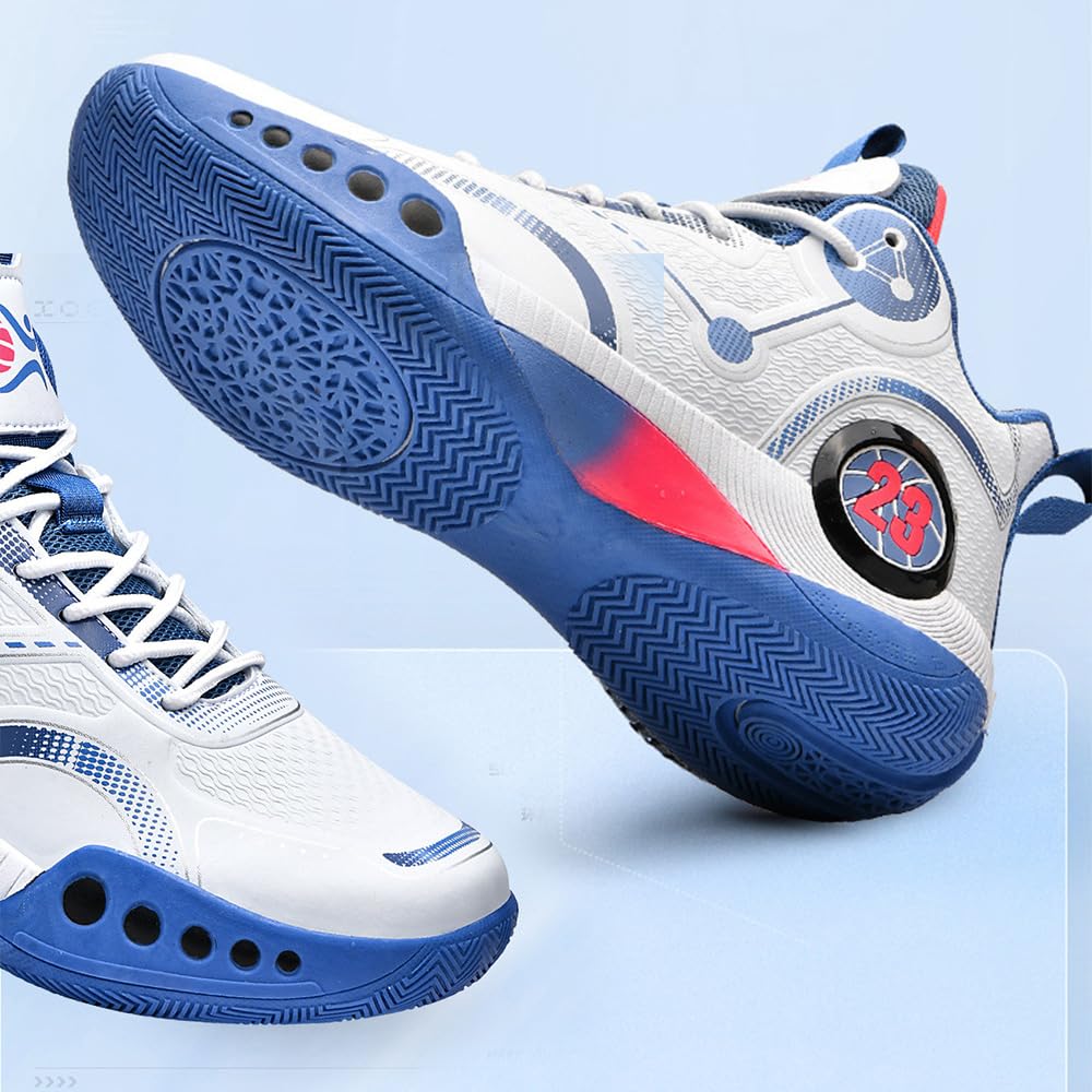 Hixingo Scarpe da Basket Uomo Scarpe da Ginnastica Scarpe da Corsa Sportive, Donna Traspirante Antiscivolo Sport Scarpe da Ragazzo, Unisex Adulto Scarpe Sportive per Basket Tennis