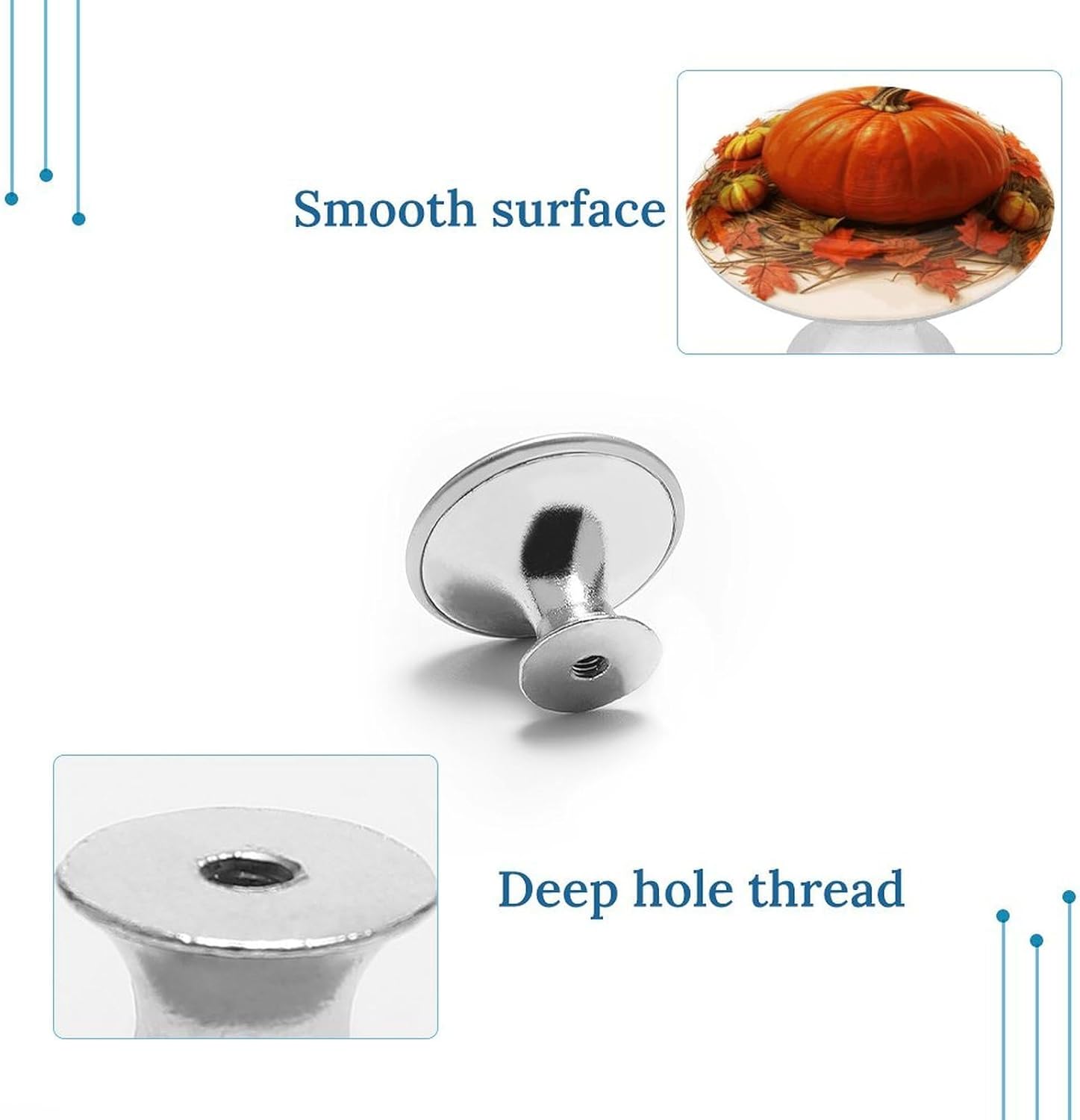 Cabinet Handles Round Drawer Pulls Fall Pumpkin Dresser Knobs for Cabinets and Drawers Handle Kitchen Cabinet Pulls for Bathroom Cupboard Drawers Cabinet Pulls for Kitchen Door