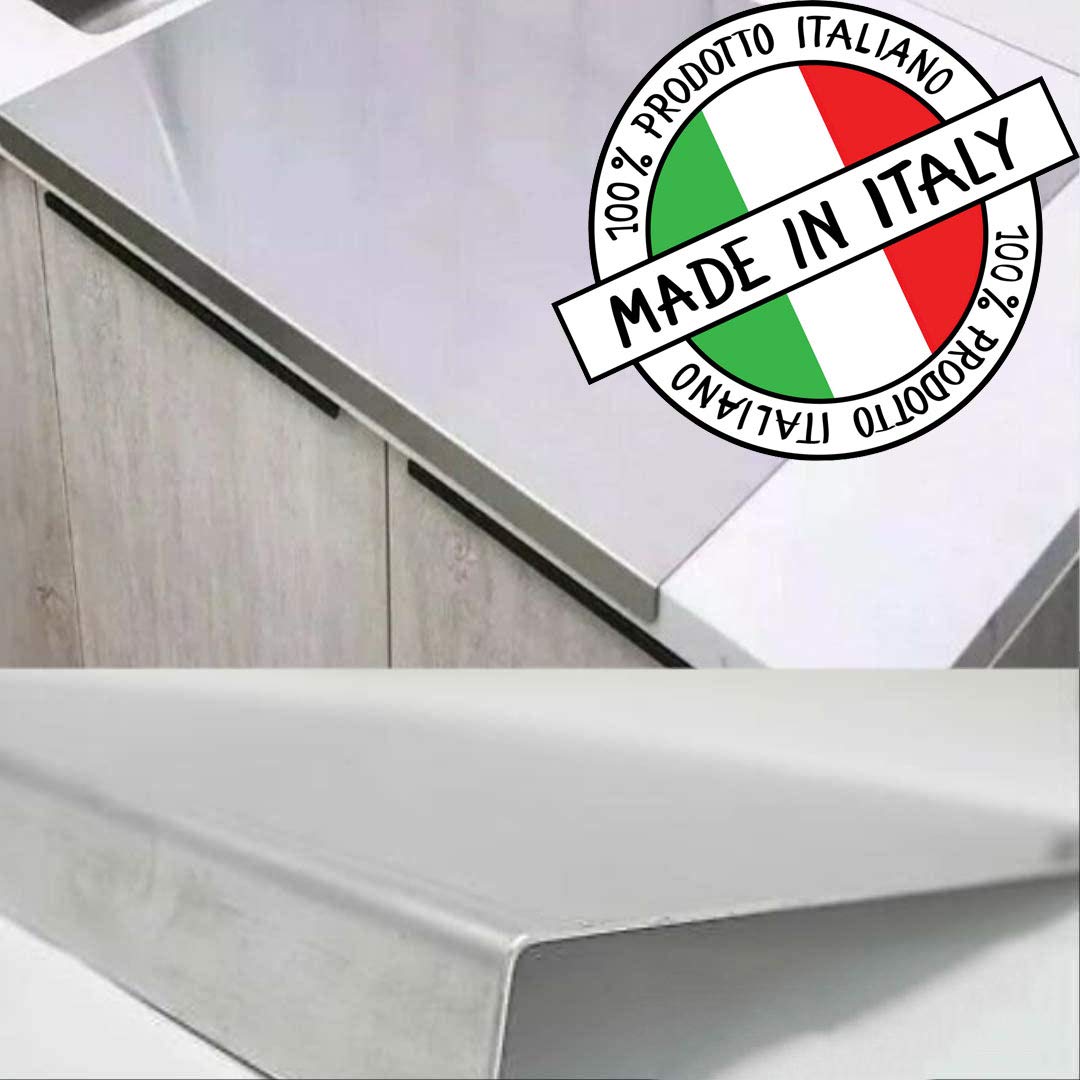 Tabla de cortar de acero inoxidable profesional (todos los tamaños), superficie de trabajo de cocina, uso alimentario, tabla para amasar pan y pizza, antideslizante, 70 x 50 cm