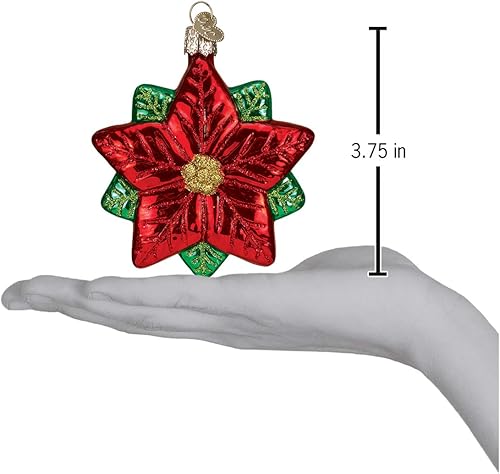 Miniatura 3 de Adornos de Navidad del viejo mundo 22028 adornos soplados de cristal de estrella de Pascua para árbol de Navidad estrella de Pascua