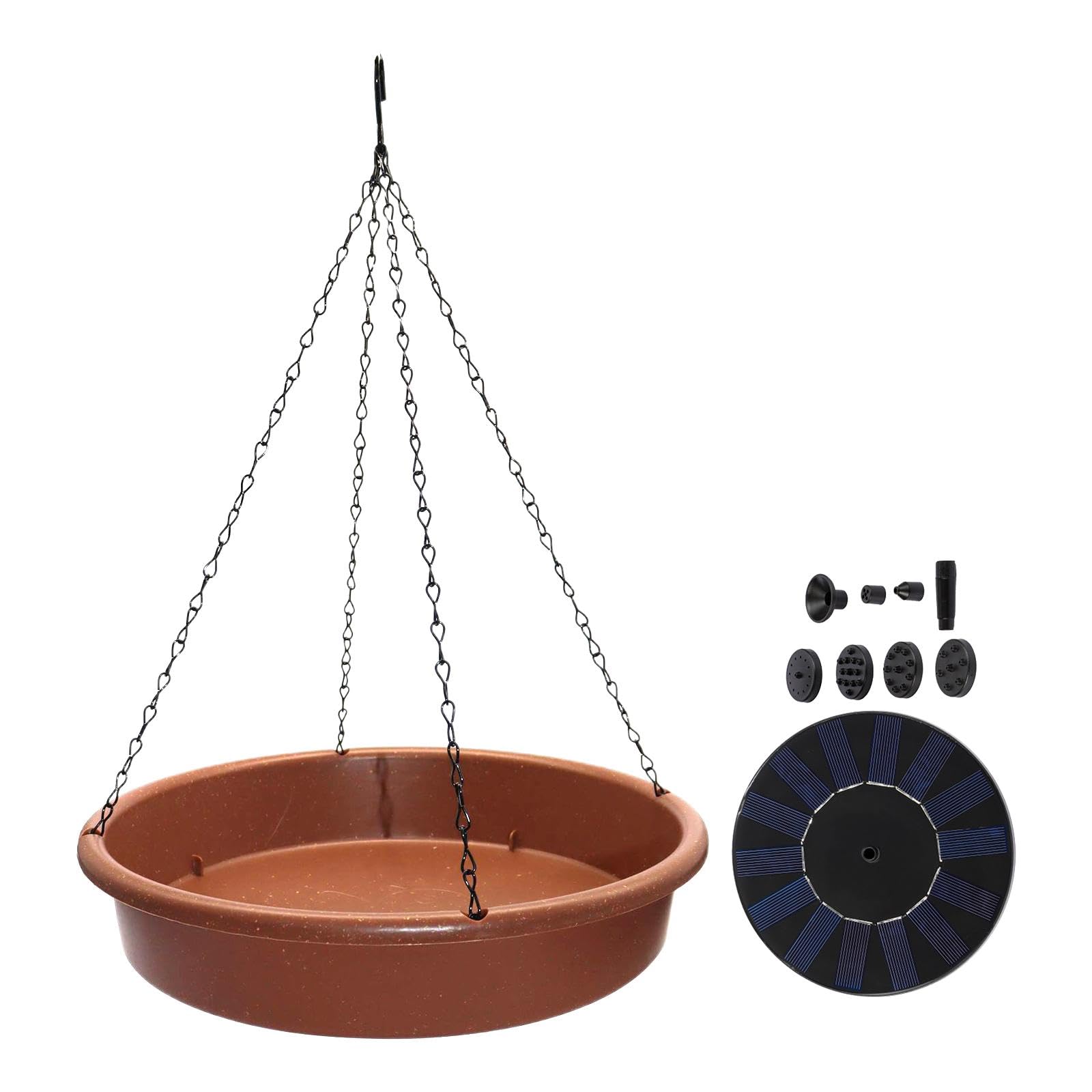 Vasca per Uccelli sospesa, Fontana ad energia Solare, mangiatoia per Animali, Design Vintage, Vasca per Uccelli, per Balcone, Patio, Cortile