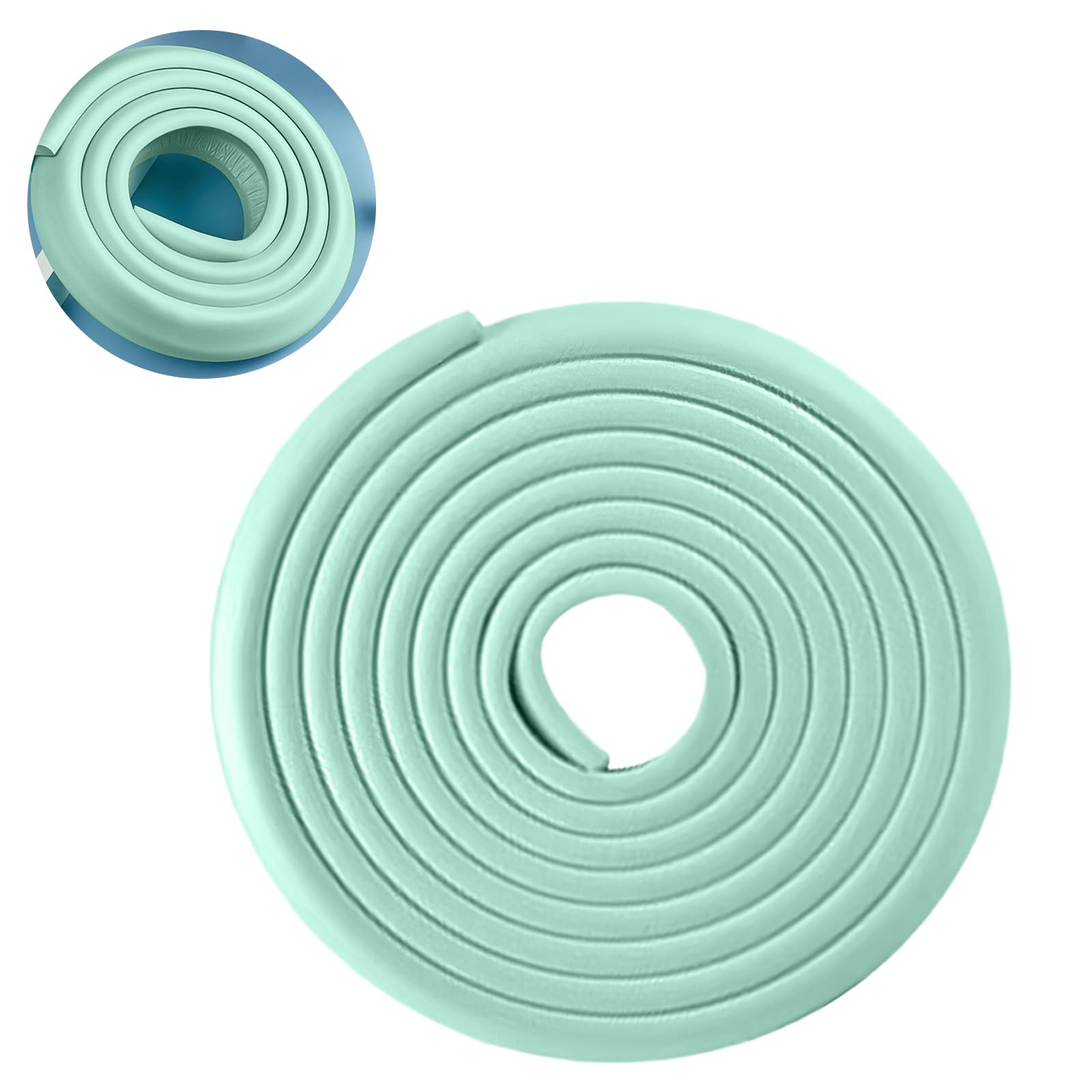 Vidillo Baby Edge Corner Guards Protector 2M Foam Baby Safety Strip Proof Bumper Anti Collision for Kids Foam Furniture Tables Child Baby Proof Bumpers Pre-Taped for Direct Use (Green)