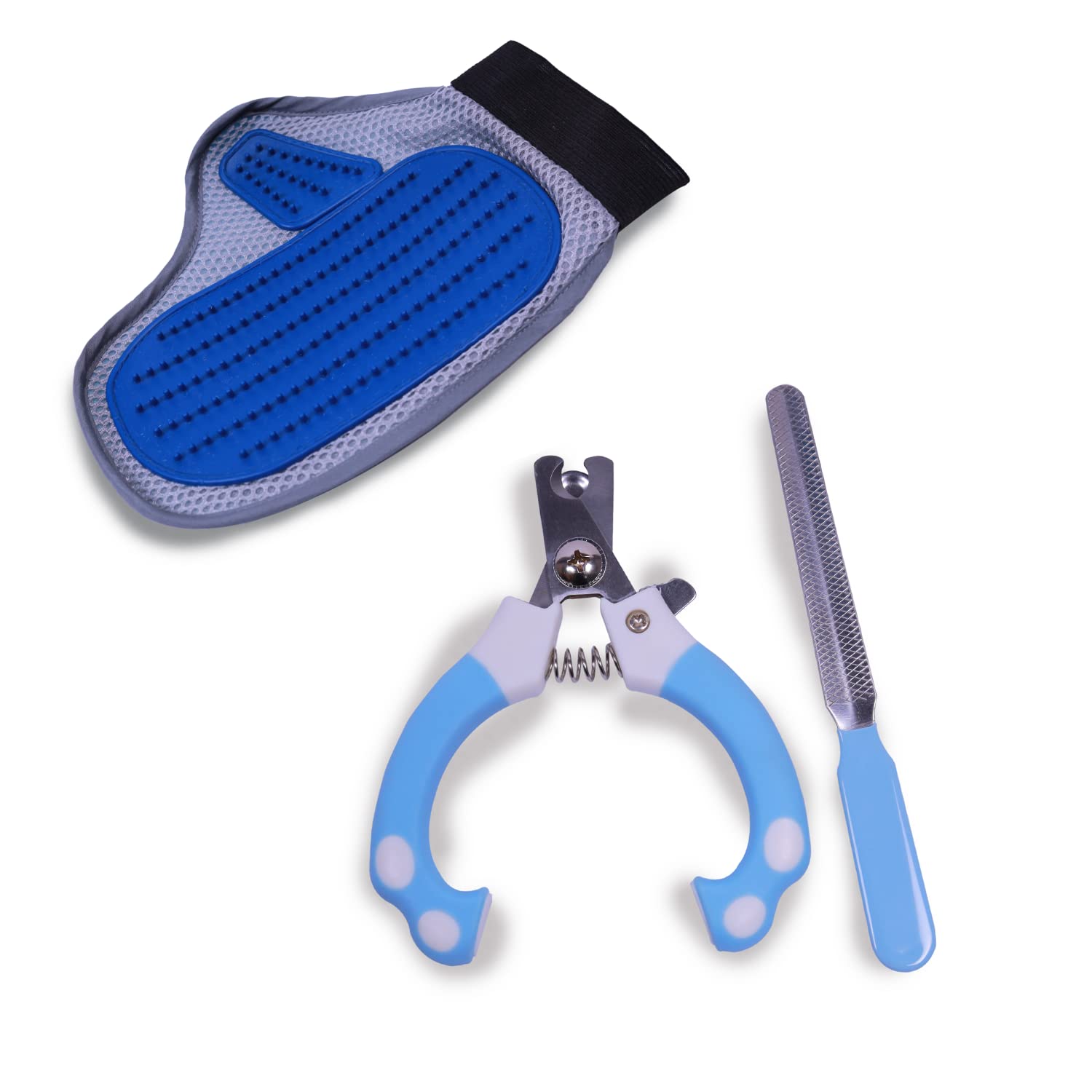 Dog, Cat Bathing Scrubber Gloves and Stainless Steel Nail Trimmer and File Combo for Dogs and Cats - De-Shedding Bathing Tool Safe Lock Guard & Sharp Blade Pet Nail Cutter [2 in 1 Pack] (B0BVMNPMTN) Amazon Price History, Amazon Price Tracker