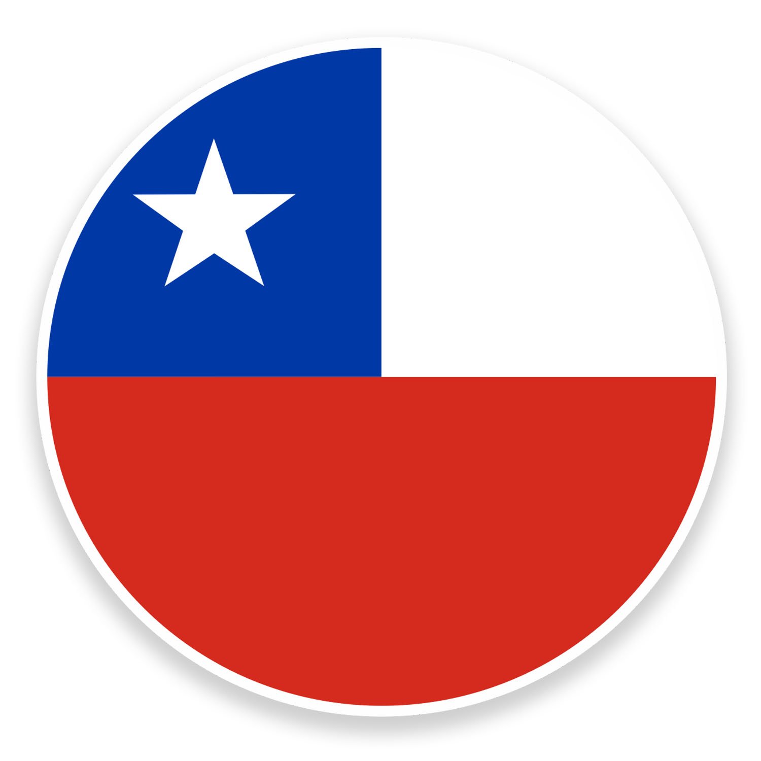 2 x 10cm Chile Flag Map Vinyl Sticker Decal Car Laptop Luggage Tag Label #9018 (10cm Wide x 10cm High)