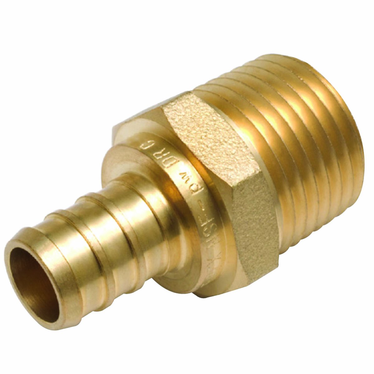SharkBite 1/2 Inch Crimp MNPT Male Adapter, Brass Plumbing Fitting, PEX Pipe, Copper, UC120LFA