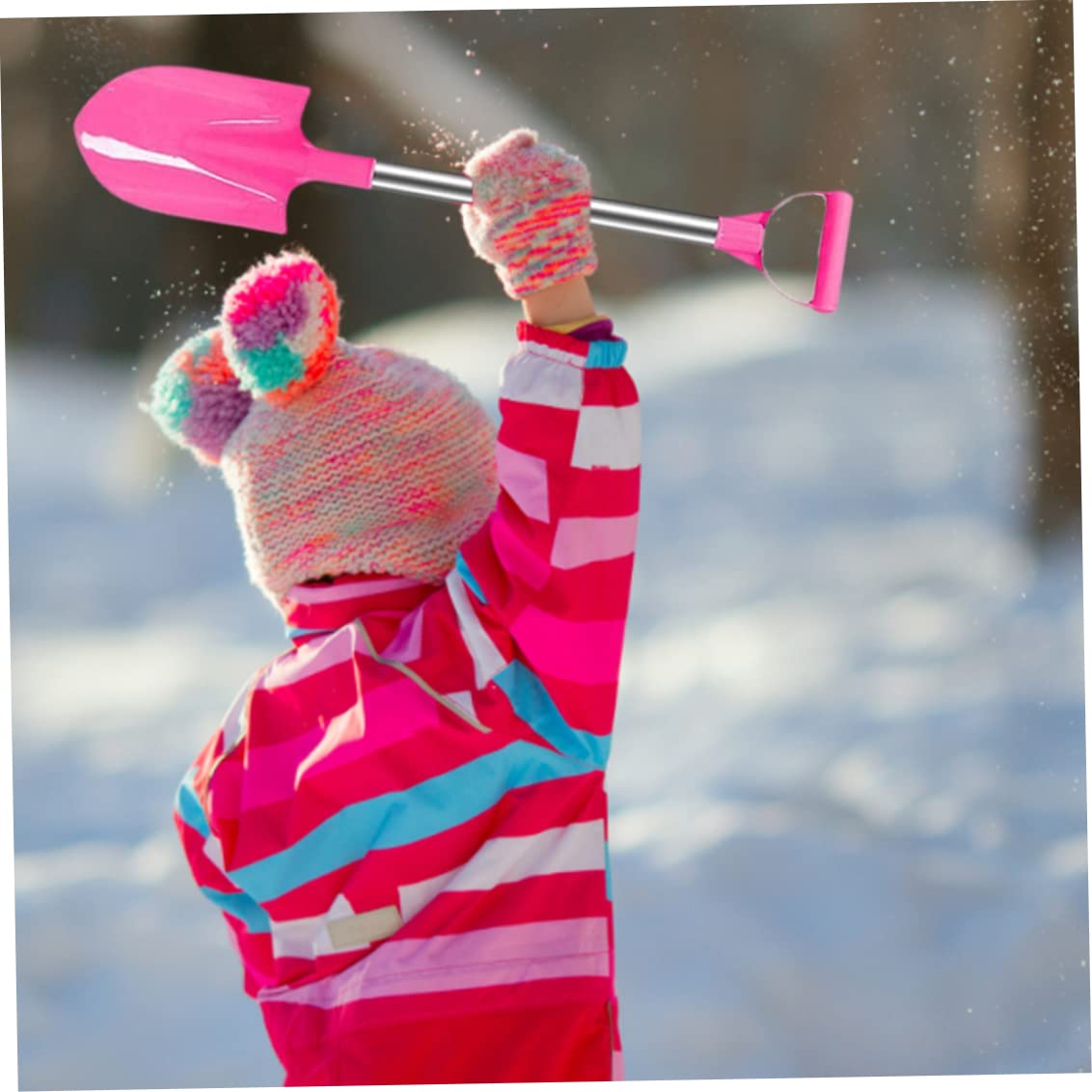 Pala De Nieve para Niños Pala De Playa con Mango De Acero Inoxidable Pala De Plástico Herramienta De Nieve para Palear 3 Palas De Playa para Niños