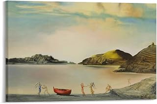 Salvador Dali Port Lligat At Sunset 1959 (Port Lligat Al Atardecer 1959) Painting On Canvas Wall Art Poster Scroll Picture Print Living Room Walls Decor Home Posters 20x30inch(50x75cm)