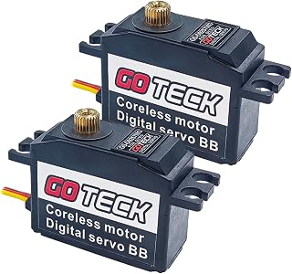 GOTECK 2PCS D9257MG 25g Full Metal Gear Digital Servo,for Trex 450 500 RC Helicopter Airplane Fixed-Wing