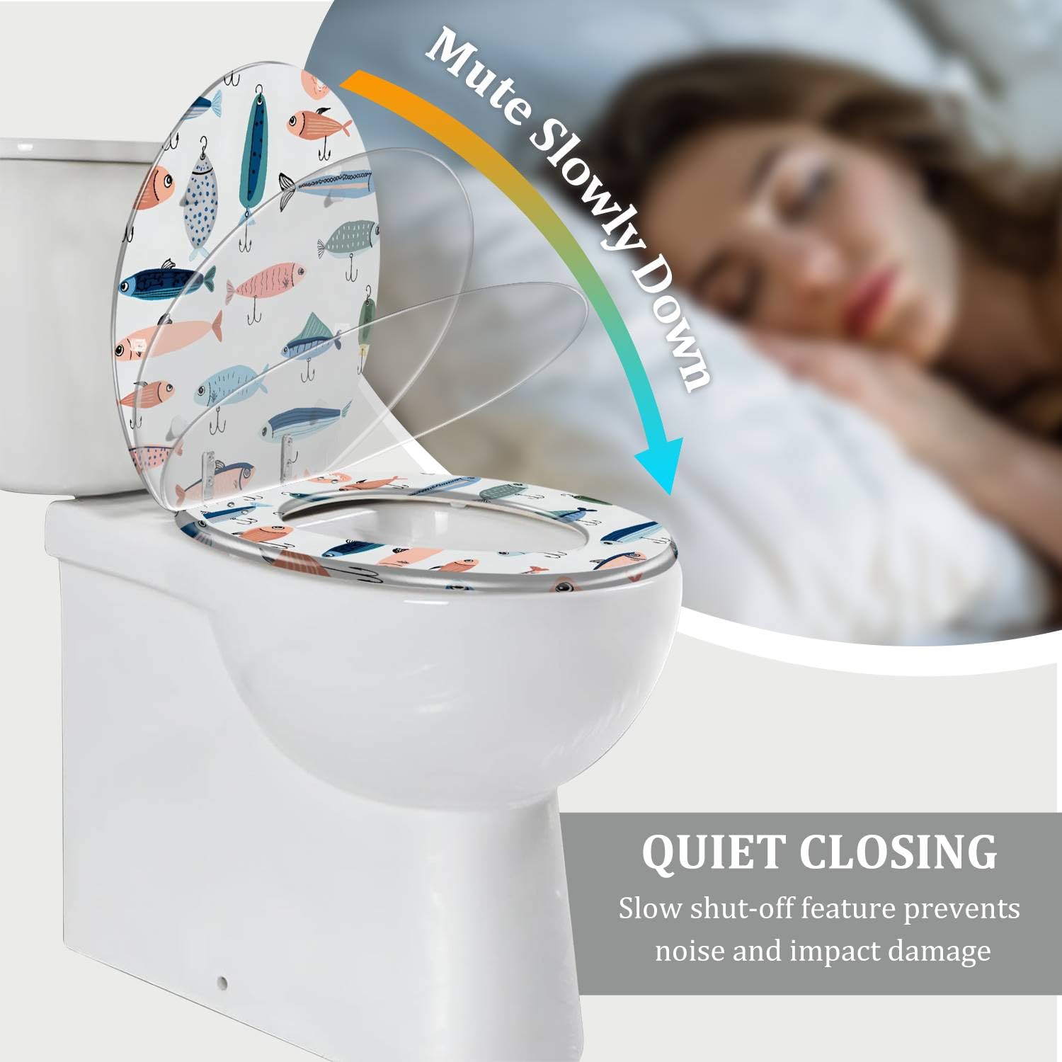 Asiento de inodoro alargado genérico para baño