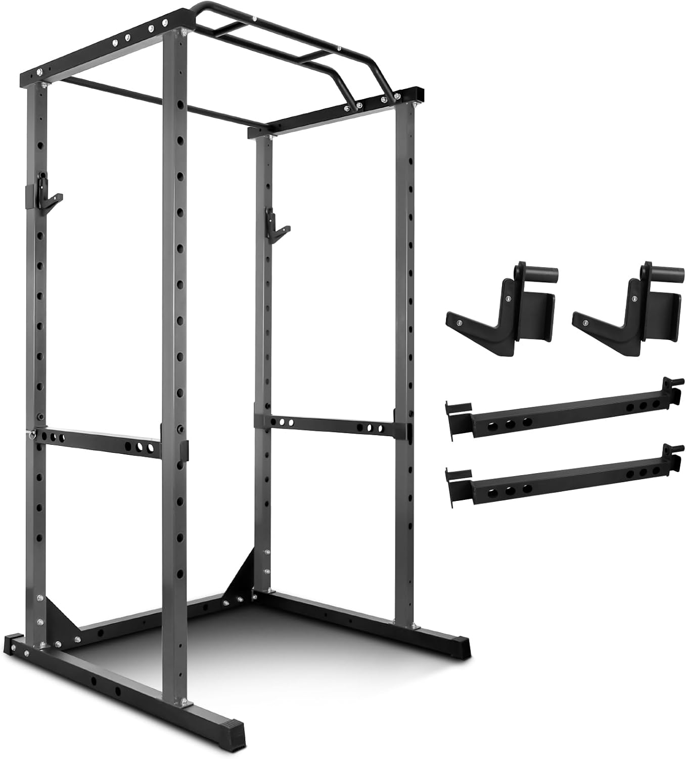 esafio Esafio Power Cage – Heavy Duty Adjustable Rack with Safety Bars & J Hooks