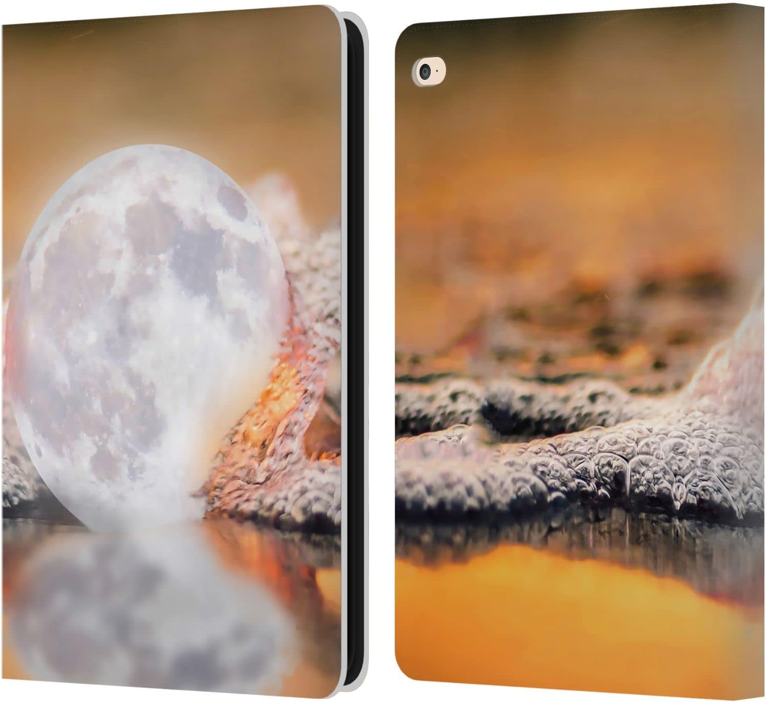 Head Case Designs Officially Licensed Dave Loblaw Moon Beach at World End Sci-Fi and Surreal Leather Wallet Case Compatible with Apple iPad Air 2 (2014)