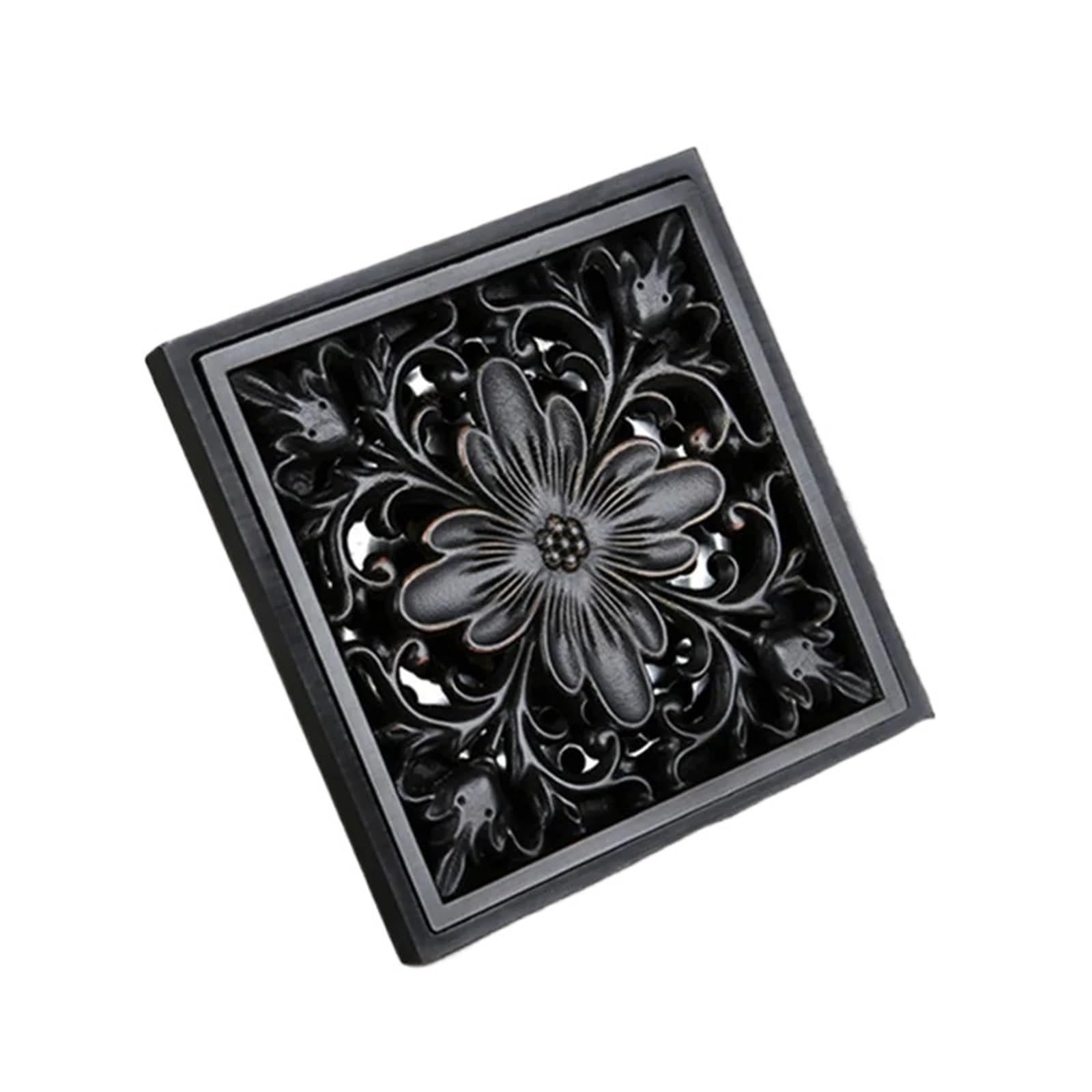 Drainage grates Shower Drains Square Bath Floor Drain Strainer Brass Black Waste Grate Bathroom Accessorie(DL04B)