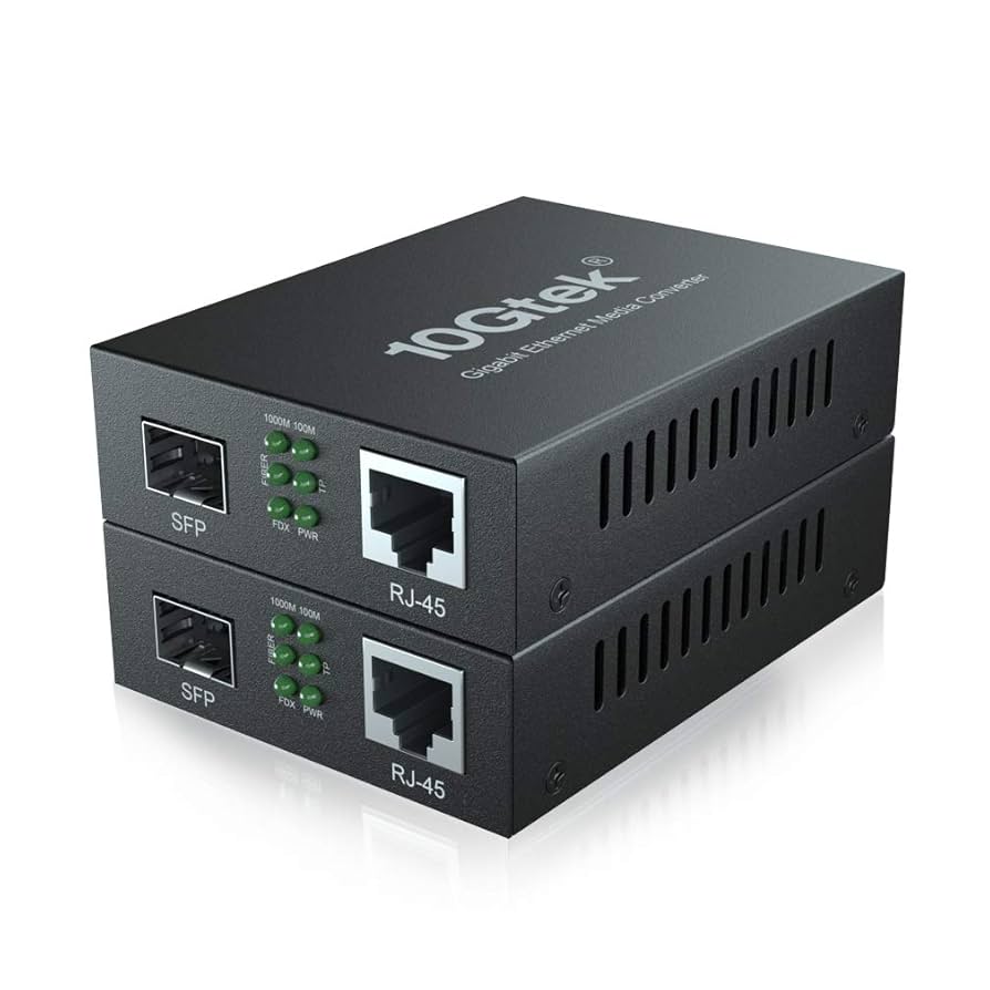 10Gtek ギガビットイーサネットメディアコンバータセット Amazon.com: 10Gtek Gigabit Ethernet Media Converter, Open