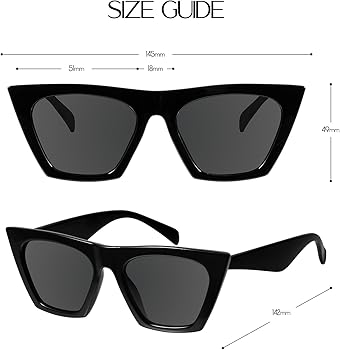 Amazon.com: mosanana Cat Eye Sunglasses for Women Trendy Square