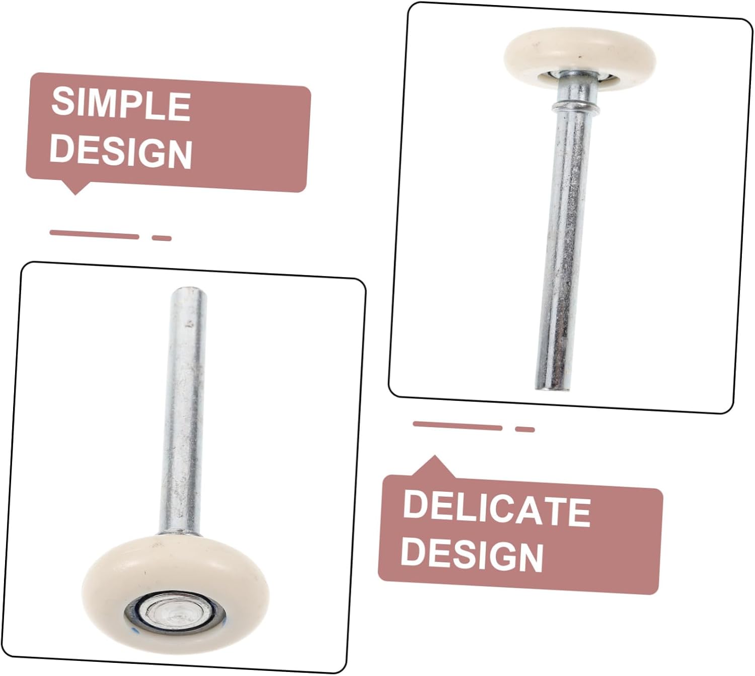 Outanaya 6pcs Garage Door Rollers with Stem Replacement Wheels for Automatic Doors Easy Installation Compatible with Standard
