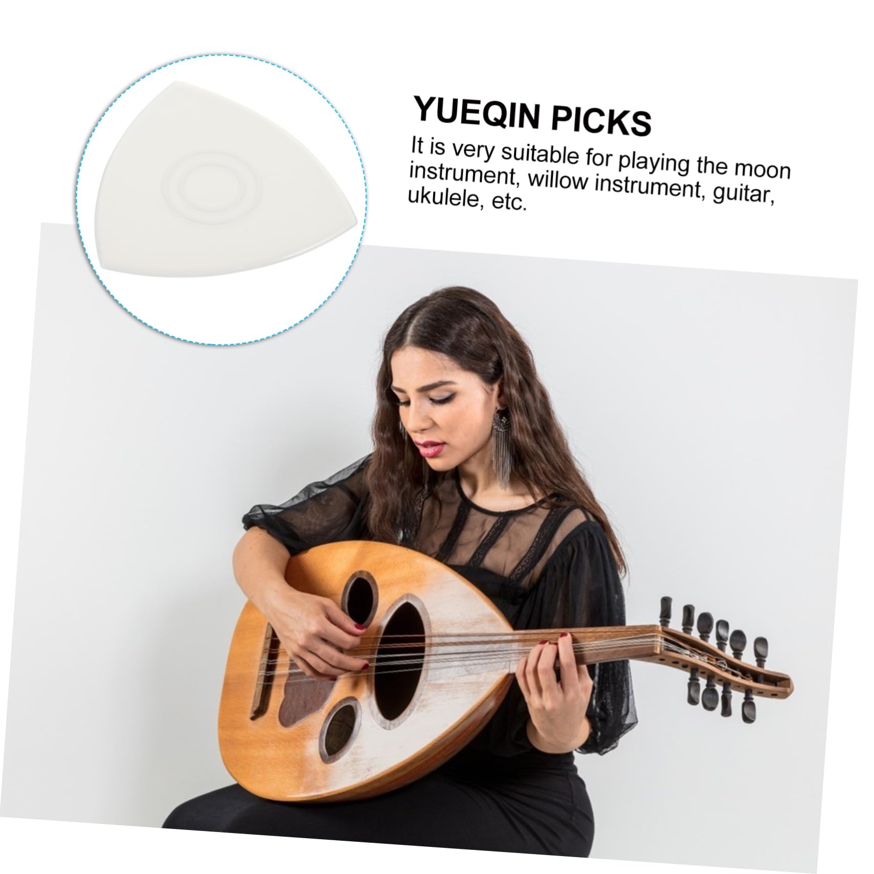 ibasenice 36pièces Médiators Nylon Anti-dérapants Pour Yueqin Accessoires De Musique Résistants à Pour Instruments
