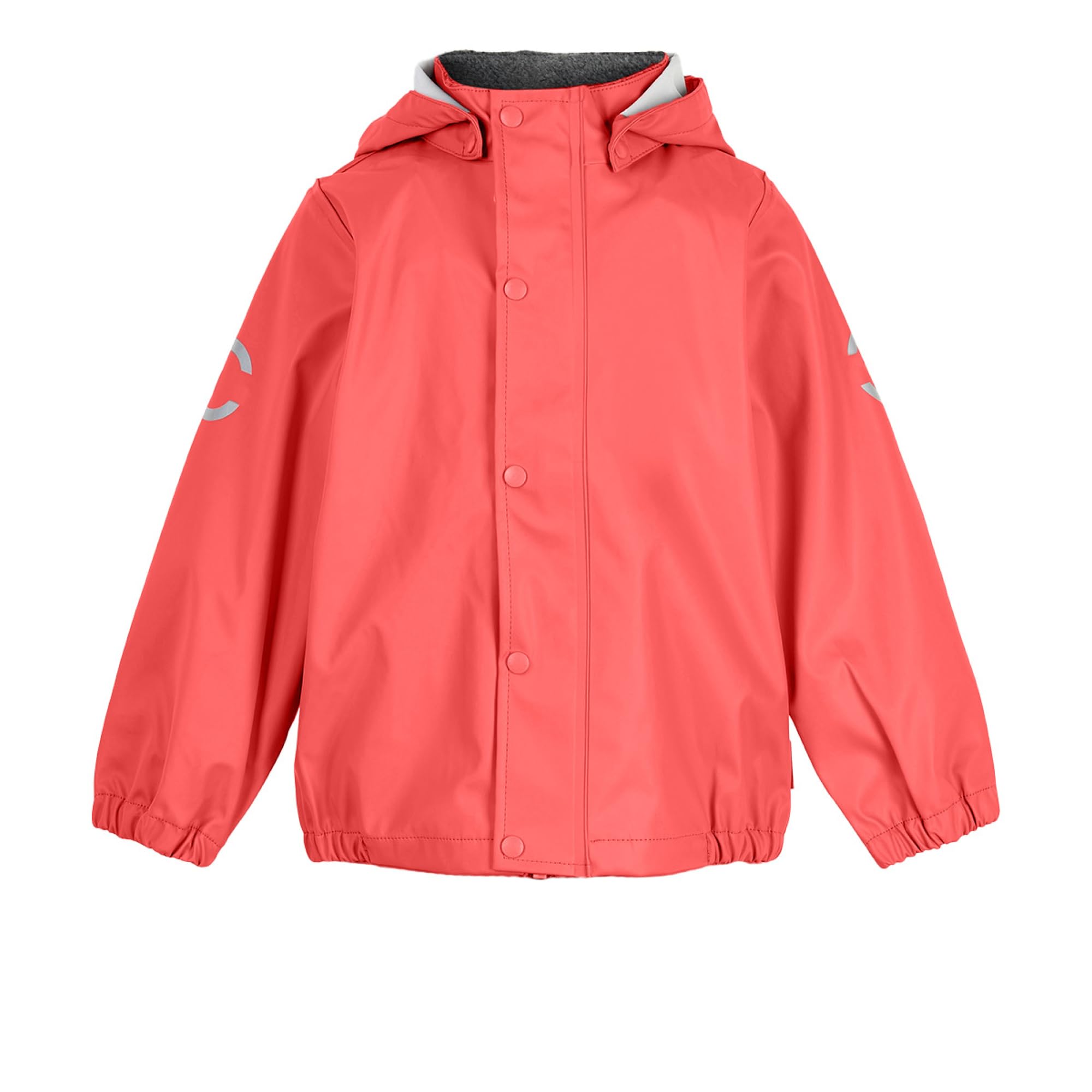 Mikk-line Veste de pluie unisexe pour enfant imperméable et coupe-vent | Veste de pluie pour fille et garçon avec réflecteurs et capuche amovible | Veste légère anti-boue Oeko-Tex