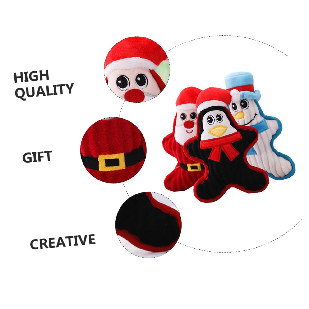 ABOOFAN 9stücke Teiliges Weihnachts-kauspielzeug Für Hunde Quietschspielzeug Mit Zahnpflege- Und Attraktiven Farben Für Spiel Und Training Für Kleine Und Große Hunde