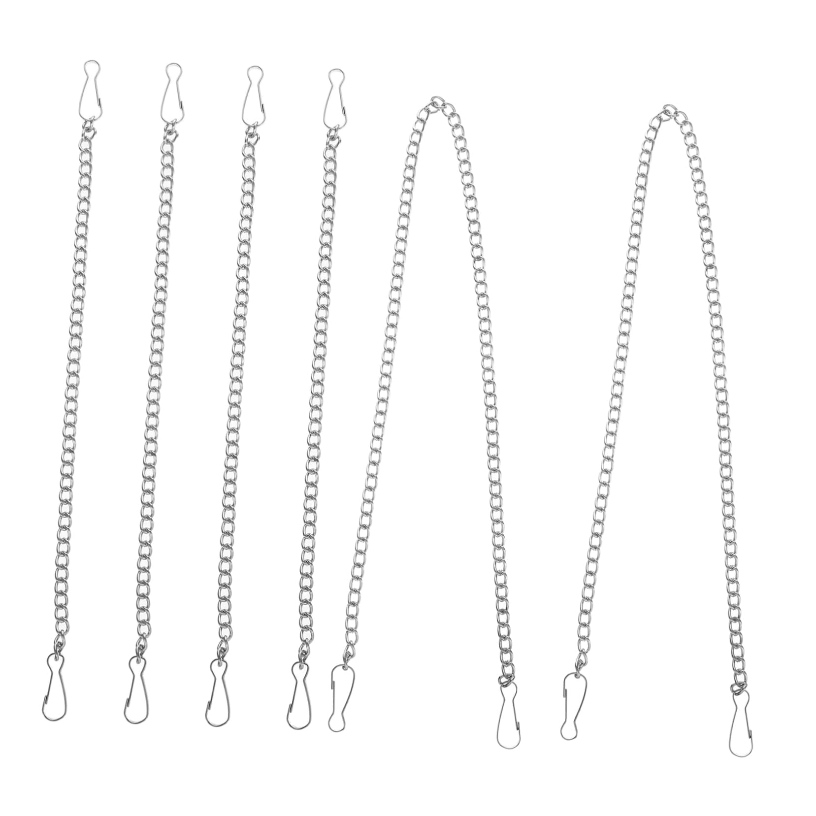 Alipis 4 Sätze Tag-kette Schwer Drinnen Bronze D-ring-bildaufhänger Verzinkt Für Hängeketten Mit Haken Heavy Duty Außenhaken Hängende Ketten Werbetafeln Aufhänger Eisen Silber 6 Stück * 4