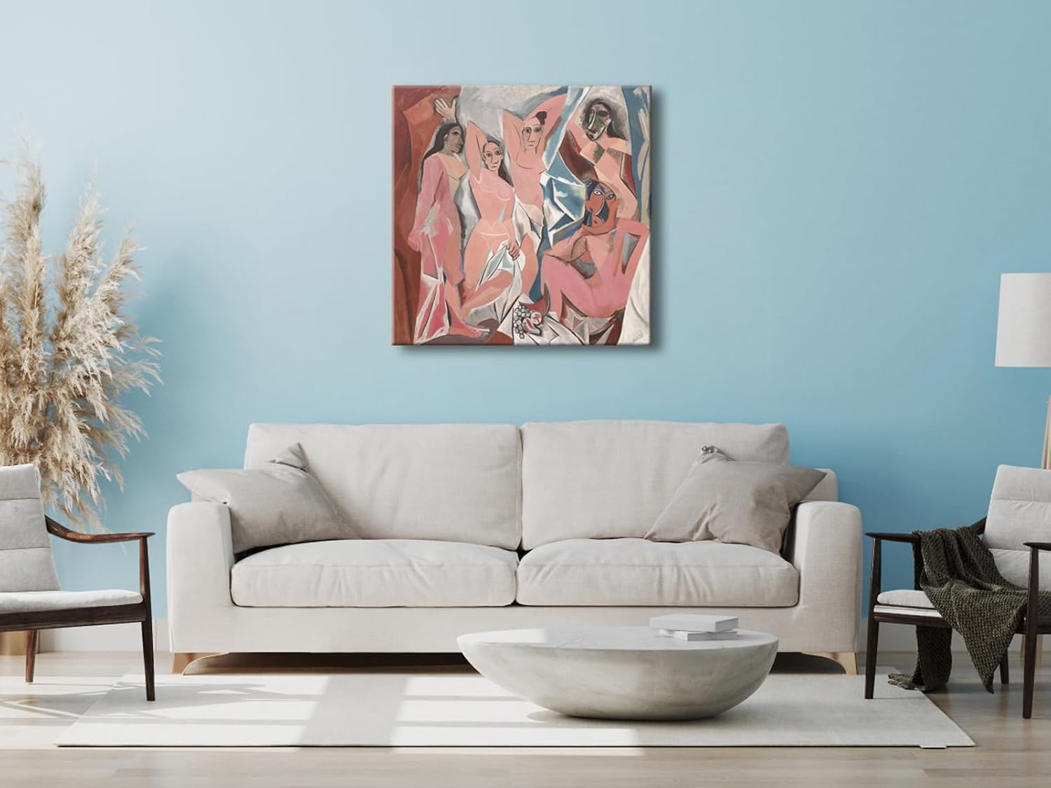 Wieco Art Canvas Prints Les Demoiselles d'Avignon 1907 by Pablo Picasso Abstract Canvas Wall Art for Wall Decor and Home Office Decorations