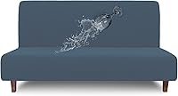 Vista 8 de Easy-Going Funda 100% impermeable para futón, funda de sofá impermeable doble para futón, funda de sofá jacquard elástica, protector de muebles a