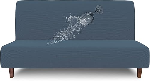 Easy-Going Funda de futón 100 % impermeabilidad doble, diseño jacquard elástico, protector de muebles a prueba de fugas para niños, mascotas, perros