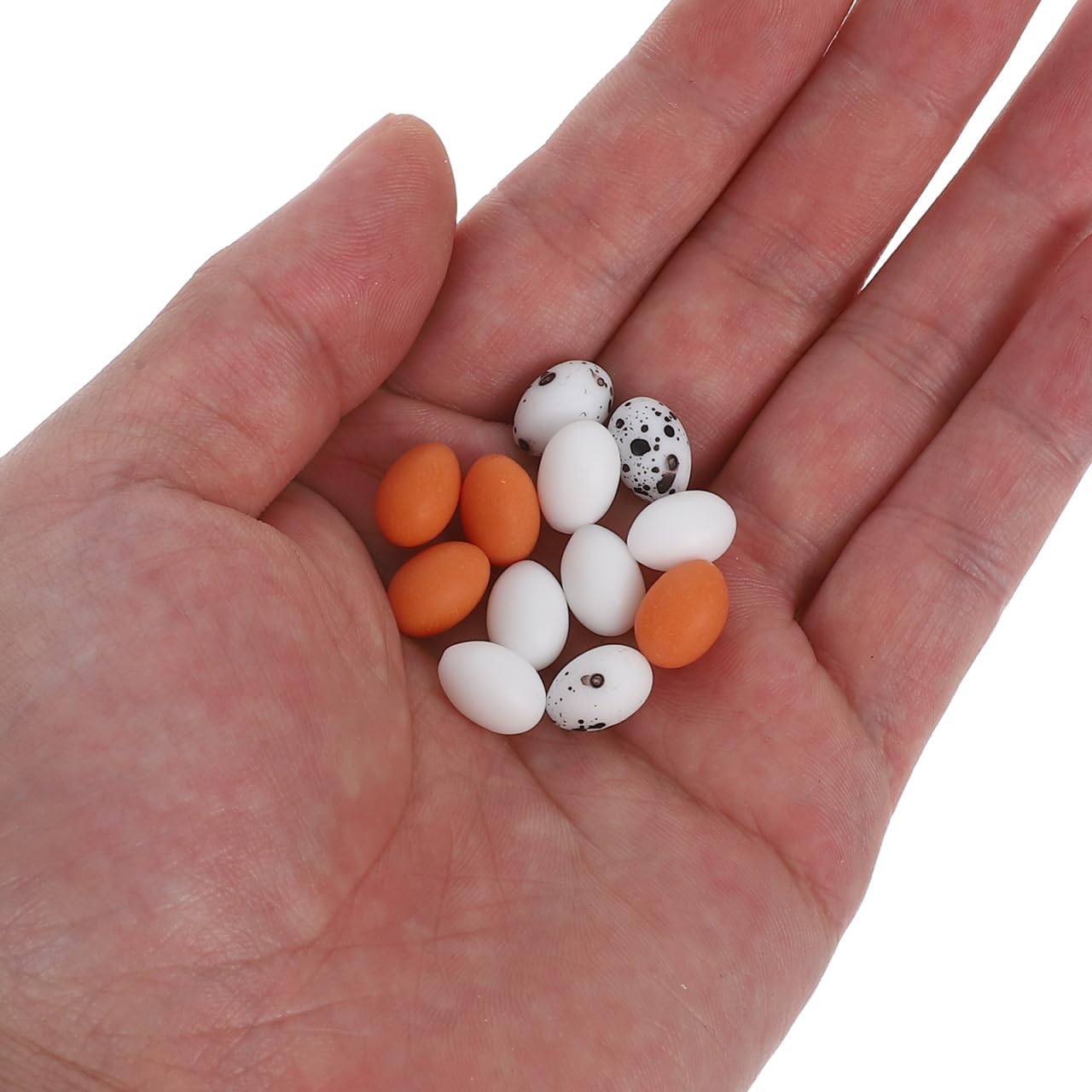 Cabilock 30Pcs Mini Easter Eggs Miniature Eggs Decoration Set Easter Vase Filler Realistic Artificial Bird for Home Decor DIY Craft Photo Props Micro Landscape Garden Ornament