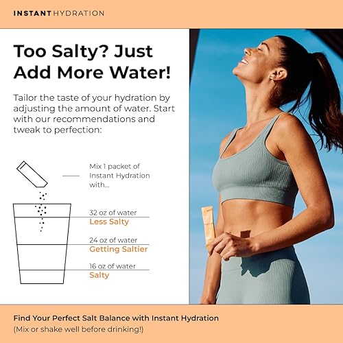 Miniatura 7 de Instant Hydration Paquetes de Polvo de Electrolitos - Mezcla de Bebida de Naranja Cítrica - Sin Azúcar - Keto, Vegano, Sin Gluten, Sin OMG - Impulsa