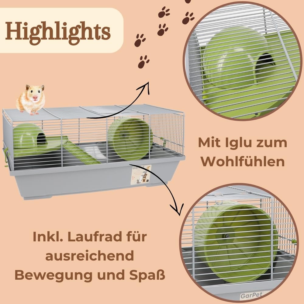 Hamsterkäfig Nagerkäfig Kleintierkäfig Mäusekäfig Hamster Zubehör Zwerghamster Käfig Rennmaus Hamsterkäfig Mit Zubehör Hamsterhaus Laufrad Rampe