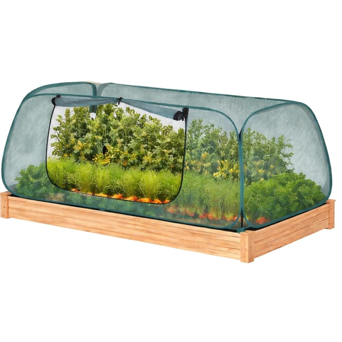 Garden Netting Cover for Raised Beds – Pop Up Mesh Plant & Vegetable Protection, Raised Garden Bed Shade Cover, Outdoor Planter Cover, Insect Guard