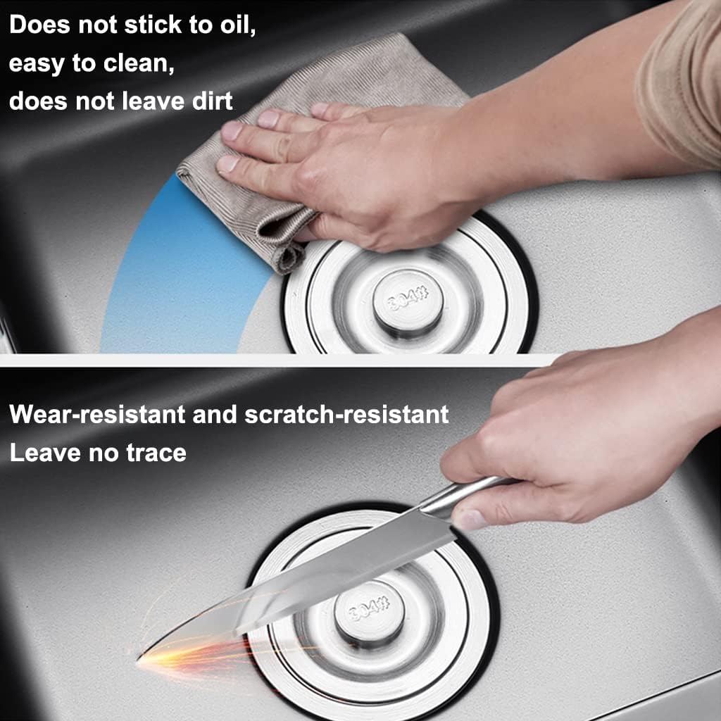 304 Stainless Steel RV Sink Wet Bar & Prep Sink Mini Trumpet Sink With Drain Top Mount Or Kitchen Essentials (Silver 52x43x21cm) (Silver 55x40x21cm)