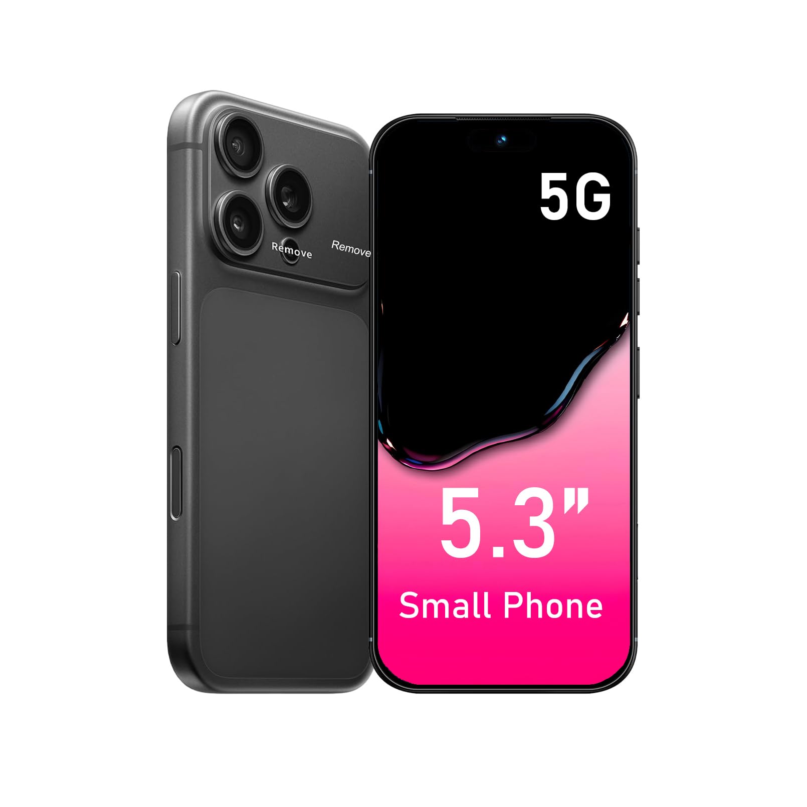 Amazon.com: luckeu 17 Mini Phone 5.3'' HD Screen 5G Unlocked Phone
