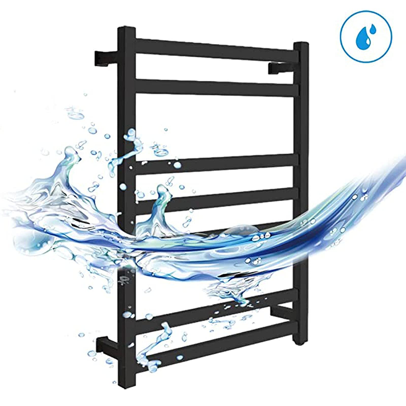Calentador de Toallas eléctrico, tendedero eléctrico con Interruptor Impermeable, tendedero de Pared para radiador de baño, tendedero con cableado.