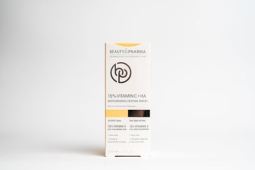 Miniatura 2 de Beauty & Pharma Suero de defensa antioxidante con 15% de vitamina C + HA - Descubre el resplandor y protege tu piel!  Complejo de aloe vera, rosa