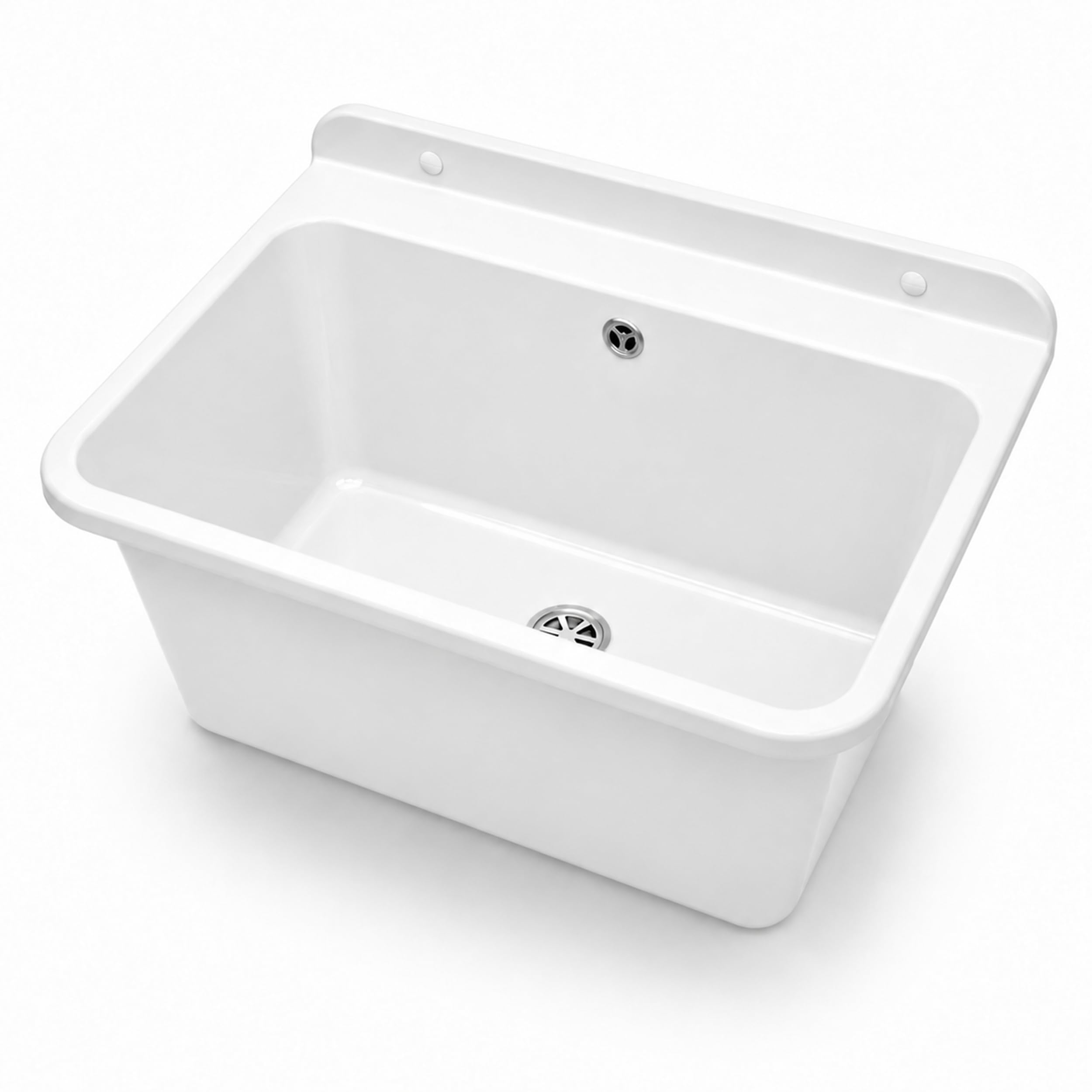 Fregadero de vertido, lavabo, lavabo interior y exterior, jardín, garaje, sótano, taller, 3 colores (blanco)