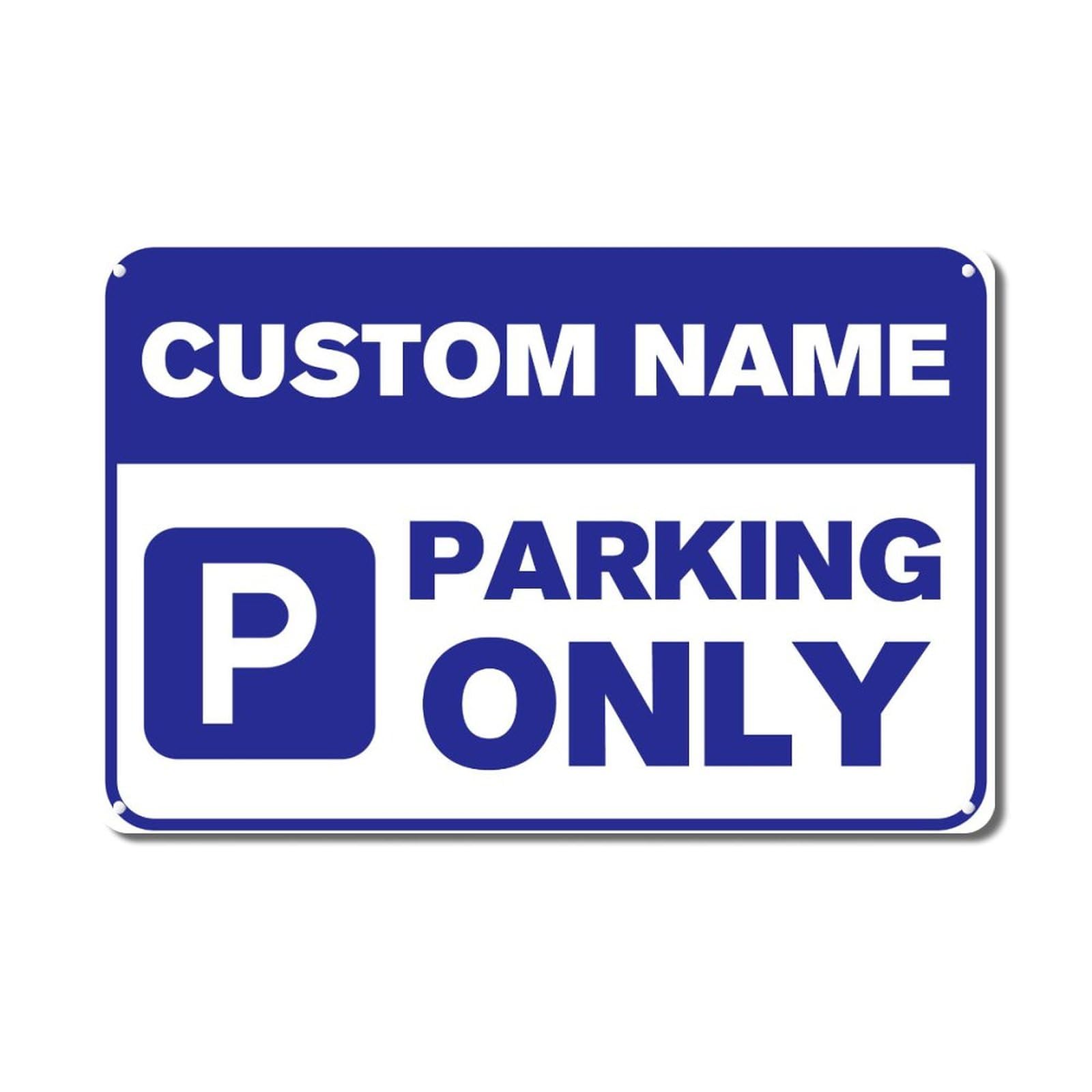 ENEDNATE Vintage Warning Metal Sign 8x12 Inch Custom Parking Only Retro Man Cave Street Aluminum Tin Metal Sign for Indoor Outdoor Garden Patio Yard Park Cafe Pub Public Farm Home Decor